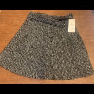 Zara gray tweed skater skirt